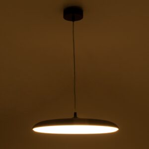 GloboStar® BARON 61253 Κρεμαστή Πλαφονιέρα Οροφής LED CCT 12W 1440lm 120° AC 220-240V – Εναλλαγή Φωτισμού μέσω Διακόπτη On/Off All In One Ψυχρό 6000k+Φυσικό 4500k+Θερμό 2700k Φ25 x Υ8cm – Χάλκινο Πλατίνα – 3 Years Warranty