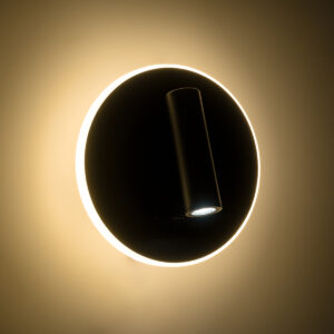 GloboStar® LADY-R 60938 Μοντέρνο Φωτιστικό Τοίχου – Απλίκα Ξενοδοχείου Bed Side LED 6W 600lm 36° & 360° AC 220-240V – Reading Light & Κρυφός Φωτισμός – Φορτιστής USB 3A – Φ15 x Υ7cm – Φυσικό Λευκό 4500K – Μαύρο – 3 Χρόνια Εγγύηση