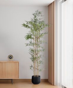 GloboStar® Artificial Garden MAYFAIR 20801 Διακοσμητικό Πολυεστερικό Τσιμεντένιο Κασπώ Γλάστρα – Flower Pot Μαύρο με Λευκές Λεπτομέριες Μ25 x Π27 x Υ30cm