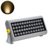GloboStar® FLOOD-HENA 90640 Προβολέας Wall Washer για Φωτισμό Κτιρίων LED 48W 4320lm 30° AC 220-240V Αδιάβροχο IP65 Μ39 x Π6 x Υ17cm Θερμό Λευκό 3000K – Ασημί – 3 Years Warranty
