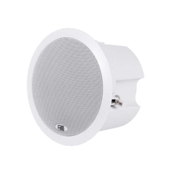 GloboStar® FDB C600T 98012 Facilities Speaker - Παθητικό Ηχείο Εγκαταστάσεων Χωνευτό Οροφής με Μετασχηματιστή 100V & 8Ω - 40W RMS (80W Peak) - 1 x 6" Inches LF & 1 x 1" Inches HF -  IP20 - Λευκό - Φ24 x Υ15.3cm