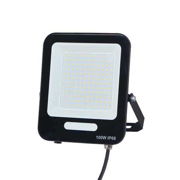 ΠΡΟΒΟΛΕΑΣ LED SMD 100W ΜΑΥΡΟΣ IP66 3000K PLUS EUROLAMP – 147-69017