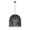 ΦΩΤΙΣΤΙΚΟ ΚΡΕΜΑΣΤΟ ΜΟΝΟΦΩΤΟ  Ε27 MAX 60W D500X500 RATTAN  ΜΑΥΡΟ EUROLAMP – 144-33015