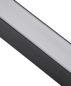 GloboStar® FELIX 61028-W Γραμμικό Φωτιστικό Τοίχου – Απλίκα Linear LED CCT 54W 6500lm 120° AC 220-240V Μ120 x Π3.5 x Υ7cm – Εναλλαγή Φωτισμού μέσω Τηλεχειριστηρίου All In One Ψυχρό 6000k+Φυσικό 4500k+Θερμό 2700k Dimmable – Μαύρο – 3 Years Warranty