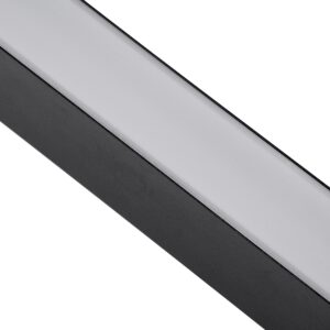 GloboStar® FELIX 61028-W Γραμμικό Φωτιστικό Τοίχου – Απλίκα Linear LED CCT 54W 6500lm 120° AC 220-240V Μ120 x Π3.5 x Υ7cm – Εναλλαγή Φωτισμού μέσω Τηλεχειριστηρίου All In One Ψυχρό 6000k+Φυσικό 4500k+Θερμό 2700k Dimmable – Μαύρο – 3 Years Warranty