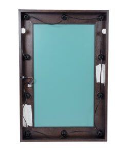 GloboStar® MAKEUP MIRROR-60×90-2 Μοντέρνος Καθρέπτης Μακιγιάζ με Πλαίσιο Φυσικού Ξύλου με Διακόπτη On/Off 10 x E27 AC220-240V – Μ60 x Π7 x Υ90cm – Καφέ Wenge