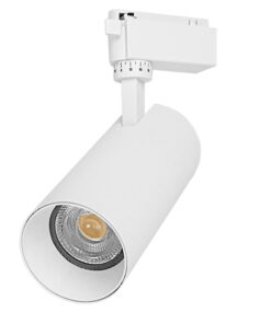 Globostar 60814 Μονοφασικό Bridgelux COB LED Λευκό Φωτιστικό Σποτ Ράγας 30W 230V 3600lm 30° Θερμό Λευκό 3000k