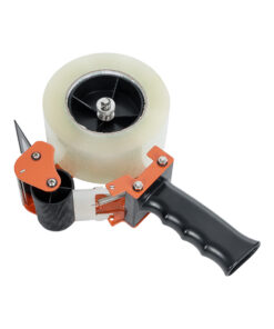 GloboStar® 79951 Επαγγελματική Μηχανή Ταινίας Συσκευασίας Χειρός DELI Μ16.5 x Π7.8 x Υ24cm – Πορτοκαλί & Μαύρο