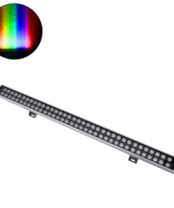 GloboStar® WASHER-GAIA 90216 Μπάρα Φωτισμού Wall Washer LED 144W 12240lm 10° DC 24V Αδιάβροχο IP67 L100 x W7.3 x H4.3cm RGBW DMX512 – Ασημί – 3 Years Warranty