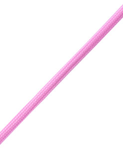 GloboStar® CABLITO 61553 Μοντέρνο Κρεμαστό Φωτιστικό Οροφής Μονόφωτο 1 x E27 Ροζ Σιλικόνης Ανάρτηση με Υφασμάτινο Καλώδιο Φ4 x Υ110cm