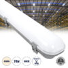 GloboStar® 60171 LED Γραμμικό Βιομηχανικό Φωτιστικό Tri-Proof 60cm 24W 2738lm 120° AC 220-240V Αδιάβροχο IP65 Μ60 x Π10.5 x Υ8cm Φυσικό Λευκό 4500K – 3 Χρόνια Εγγύηση