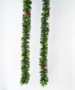 ΤΡΕΣΑ ΜΕ ΦΥΛΛΑ ΚΑΙ BERRIES 2m x 9cm, ΦΥΣΙΚΟ ΠΡΑΣΙΝΟ ΧΡΩΜΑ EUROLAMP – 600-30343
