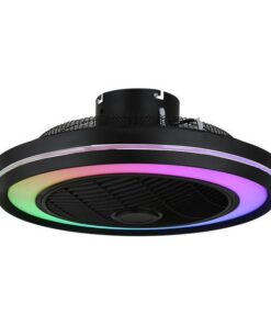 ΑΝΕΜΙΣΤΗΡΑΣ ΠΛΑΦΟΝΙΕΡΑ ΟΡΟΦΗΣ ΜΑΥΡΟΣ RGB Φ51 DC 20W EUROLAMP – 300-25045