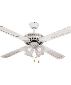 ΑΝΕΜΙΣΤΗΡΑΣ ΟΡΟΦΗΣ ΜΕ 4 ΦΩΤΑ E27 ΛΕΥΚΟΣ Φ130 70W EUROLAMP 147-29003