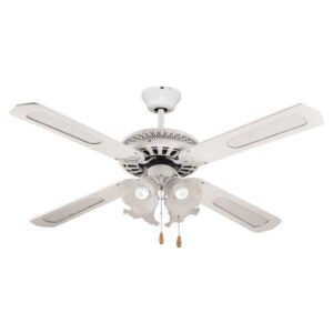 ΑΝΕΜΙΣΤΗΡΑΣ ΟΡΟΦΗΣ ΜΕ 4 ΦΩΤΑ E27 ΛΕΥΚΟΣ Φ130 70W EUROLAMP 147-29003