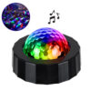 GloboStar® 81844 Φορητό Διακοσμητικό Φωτιστικό Ειδικών Φωτορυθμικών Εφέ PARTY Disco LED 3W DC 5V 300mAh Επαναφορτιζόμενο – Sound Activated – Καλώδιο Τροφοδοσίας USB – Βάση με Μαγνήτη – Πολύχρωμo RGB IP20 Μ7.5 x Π7.5 x Υ4.5cm