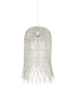 ARTE ILLUMINA ΦΩΤΙΣΤΙΚΟ ΚΡΕΜΑΣΤΟ ΜΟΝΟΦΩΤΟ Ε27 MAX 60W 330x610mm RATTAN  ΛΕΥΚΟ EUROLAMP – 144-33026