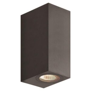 ΑΠΛΙΚΑ ΤΟΙΧΟΥ UP-DOWN ΤΕΤΡΑΓΩΝΗ GU10 IP54 ΜΑΥΡΗ EUROLAMP 145-82075