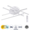 GloboStar® DRACO 61096 Φωτιστικό Οροφής Γραμμικό Linear Design LED CCT 60W 7380lm 120° AC 220-240V – Εναλλαγή Φωτισμού μέσω Τηλεχειριστηρίου All In One Ψυχρό 6000k+Φυσικό 4500k+Θερμό 2700k Dimmable Φ60 x Υ11cm – Λευκό – 3 Years Warranty