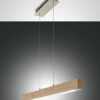 Κρεμαστό Φωτιστικό   Fabas Luce Badia LED 43W  Ξύλο Με Dimmer  4320lm Θερμό 3000K – 3383-40-215
