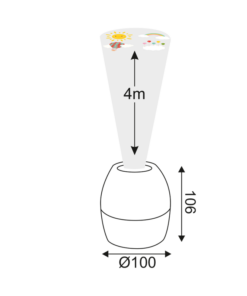 2 IN 1 8W LED NIGHT LIGHT & PROJECTOR WITH 4 PATTERNS AND 1M USB CABLE OR 3XAA ACA – BALLOON