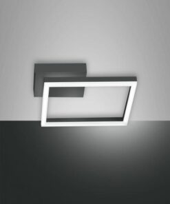 Φωτιστικό Οροφής Fabas Luce LED 22W Ανθρακί Μεταλλικό 2160lm Θερμό 3394-21-282