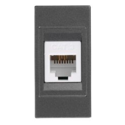 ΠΡΙΖΑ ΤΗΛΕΦΩΝΟΥ 1 MODULES RJ 11 ΓΡΑΦΙΤΗΣ EUROLAMP – 152-20452