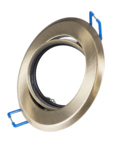 GloboStar® DELTA 77820 Χωνευτό Κινούμενο Στρόγγυλο Σποτ Οροφής για Λάμπα MR16 με Βάση GU5.3 ή GU10 – IP20 – Μεταλλικό – Φ92 x Υ28mm – Μπρούτζινο – 5 Χρόνια Εγγύηση