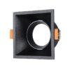 GloboStar® ALPHA 77833 Χωνευτό Κινούμενο Τετράγωνο Σποτ Οροφής για Λάμπα MR16/GU10 – IP20 – Χυτό Αλουμίνιο – Μ9 x Π9 x Υ4.5cm – Μαύρο – 5 Χρόνια Εγγύηση