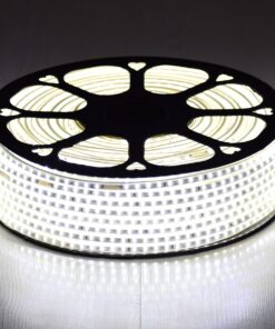 GloboStar® 70500 Slim Ταινία Μονής Σειράς Epistar LED SMD 2835 1m 12W/m 96LED/m 1680lm/m 120° DC 230V Αδιάβροχη IP68 Ψυχρό Λευκό 6000K Dimmable