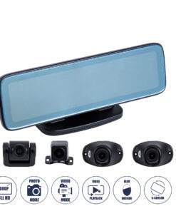 GloboStar® 86058 Καθρέπτης Αυτοκινήτου Android 9.0 360° με 4 Κάμερες SD Card Slot – RAM2GB+ROM32GB – FM Transmitter – Νυχτερινή Όραση – με Parking Lines – Μαύρο
