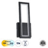 GloboStar® TIARA 61327 Φωτιστικό Τοίχου – Απλίκα Design LED CCT 12W 1440lm 360° AC 220-240V – Εναλλαγή Φωτισμού μέσω Διακόπτη On/Off All In One Ψυχρό 6000k+Φυσικό 4500k+Θερμό 2700k Μ12.5 x Π4 x Υ32cm – Μαύρο – 3 Years Warranty