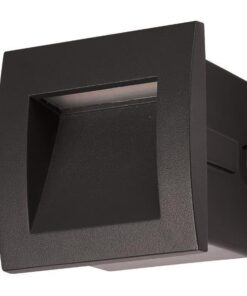 ΦΩΤΙΣΤΙΚΟ ΧΩΝΕΥΤΟ LED 3W IP54 220-240V 90X90X70mm ΜΑΥΡΟ PRO EUROLAMP 145-52500