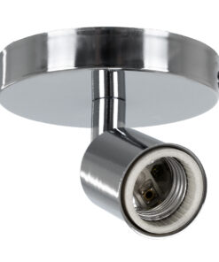 GloboStar® SARA 00844 Μοντέρνο Φωτιστικό Οροφής / Τοίχου Μονόφωτο 1xE27 Μεταλλικό Ασημί Νίκελ Φ10 x Υ10.3cm