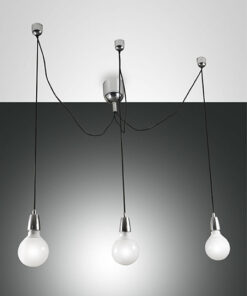 Κρεμαστό Φωτιστικό   Fabas Luce Blog 3X E27 Χρώμιο     – 3473-47-138