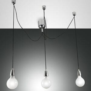 Κρεμαστό Φωτιστικό   Fabas Luce Blog 3X E27 Χρώμιο     – 3473-47-138