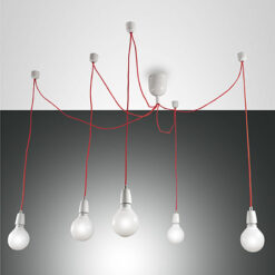 Κρεμαστό Φωτιστικό   Fabas Luce Blog E27 5X Λευκό     – 3473-48-102