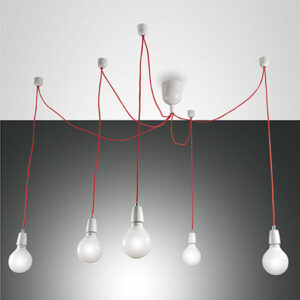 Κρεμαστό Φωτιστικό   Fabas Luce Blog E27 5X Λευκό     – 3473-48-102