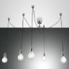 Κρεμαστό Φωτιστικό   Fabas Luce Blog E27 5X Χρώμιο     – 3473-48-138