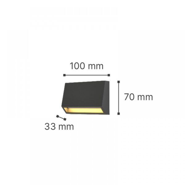 it-Lighting Blue LED 3W 3CCT Outdoor Wall Lamp Anthracite D10cmx7cm (80202140)
