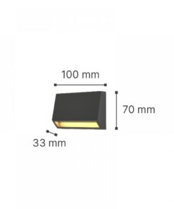 it-Lighting Blue LED 3W 3CCT Outdoor Wall Lamp White D:16cmx7cm (80202220)