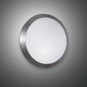 Φωτιστικό Οροφής  Fabas Luce Borea E27 Νίκελ Σατινέ  IP44   – 2792-61-178