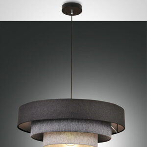 Κρεμαστό Φωτιστικό   Fabas Luce Brava E27 Γκρι     – 3639-40-354