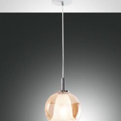 Κρεμαστό Φωτιστικό   Fabas Luce Bretagna E27 Μελί     – 3599-40-125