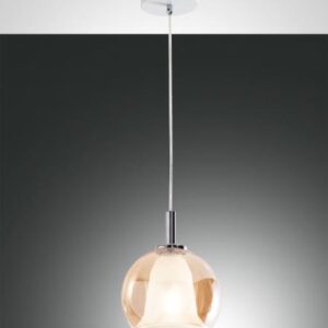 Κρεμαστό Φωτιστικό   Fabas Luce Bretagna E27 Μελί     – 3599-40-125