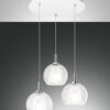 Κρεμαστό Φωτιστικό   Fabas Luce Bretagna 3X E27 Διάφανο     – 3599-47-241