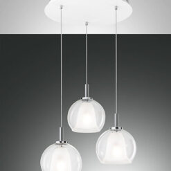 Κρεμαστό Φωτιστικό   Fabas Luce Bretagna 3X E27 Διάφανο     – 3599-47-241