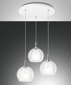 Κρεμαστό Φωτιστικό   Fabas Luce Bretagna 3X E27 Διάφανο     – 3599-47-241