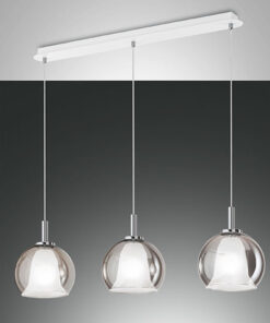 Κρεμαστό Φωτιστικό   Fabas Luce Bretagna 3X E27 Φιμέ     – 3599-49-126