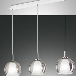 Κρεμαστό Φωτιστικό   Fabas Luce Bretagna 3X E27 Φιμέ     – 3599-49-126